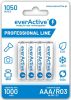 everActive R03/AAA Ni-MH 1050 mAh 1,2 V Ni-Mh tölthető akkumulátor, 4 db