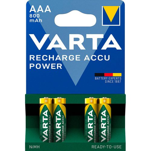 Varta 56703 AAA Ready2Use Micro Akku Ni-MH 800mAh 1,2 V Ni-Mh tölthető akkumulátor, 4 db