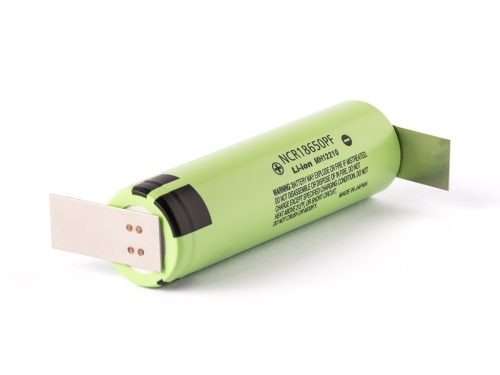 Panasonic NCR18650PF 2900 mAh akkumulátor Z alakú forrfüllel