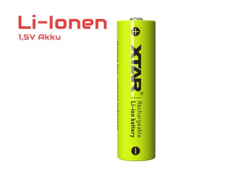 4 db Xtar 1,5 V-os AA méretű akkumulátor, összesen 7000 mAh kapacitással