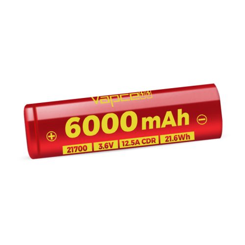 Vapcell F60 6000mah tölthető 21700 li-ion akkumulátor 12.5 A terhelhetőséggel