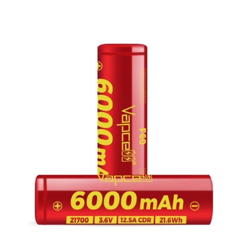 Vapcell F60 6000mah tölthető KÚPOS 21700 li-ion akkumulátor 12.5 A terhelhetőséggel