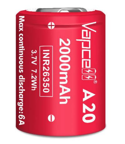 Vapcell A20 26350 2000mah 6A tölthető li-ion akkumulátor